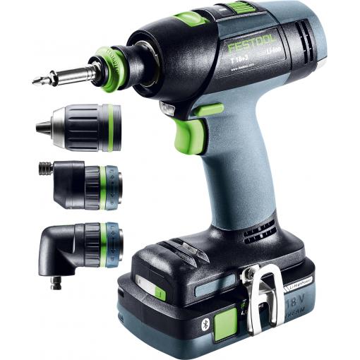Festool T 18+3 HPC 4,0 I-Set aku vrtací šroubovák, 18 V, 4 Ah 577609