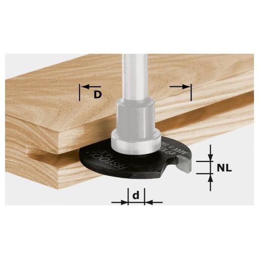Festool 491057 drážkovací fréza, Vnější Ø 40 mm, Pracovní délka 3 mm, Ø hřídele 6 mm
