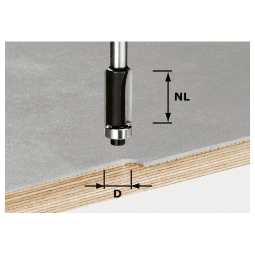 Festool 491027 zarovnávací fréza, Délka 65 mm, Vnější Ø 12.70 mm, Pracovní délka 25 mm, Ø hřídele 8 mm