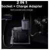 UGREEN S550 65W Universal Travel Adapter cestovní nabíječka, GaN, USB-C®, USB A, 65 W, QC 4+, černá, šedá