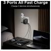UGREEN S550 65W Universal Travel Adapter cestovní nabíječka, GaN, USB-C®, USB A, 65 W, QC 4+, černá, šedá
