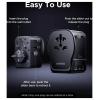UGREEN S550 65W Universal Travel Adapter cestovní nabíječka, GaN, USB-C®, USB A, 65 W, QC 4+, černá, šedá