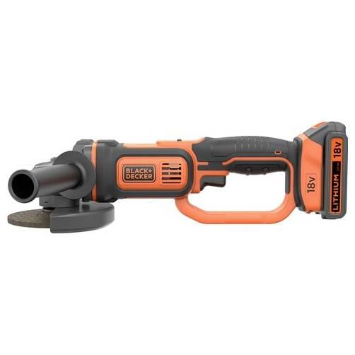 Black & Decker BCG720M1-QW Akumulátorová úhlová bruska 125 mm, akumulátor, vč. nabíječky, vč. příslušenství, 18 V, 4.0 Ah