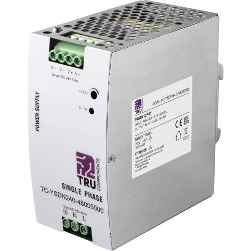 TRU COMPONENTS TC-13807996 síťový zdroj na DIN lištu 48 V/DC 5 A 240 W Počet výstupů:1 x Obsah 1 ks