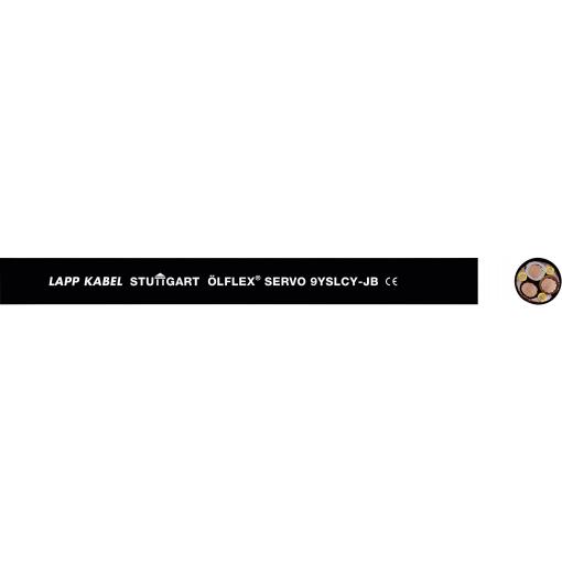 LAPP ÖLFLEX® 9YSLCY-JB 37020/500 servo kabel 3 G 16 mm² + 2.50 mm², 500 m, černá