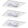 Paulmann 93678 LED vestavné svítidlo, 18 W, bílá (matná), sada 3 ks