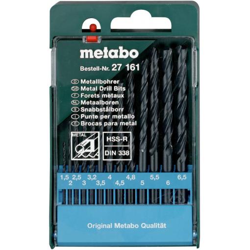 Metabo 627161000 sada spirálových vrtáku do kovu 13dílná 1.5 mm, 2 mm, 2.5 mm, 3 mm, 3.2 mm, 3.5 mm, 4 mm, 4.5 mm, 4.8 mm, 5 mm, 5.5 mm, 6 mm 13 ks