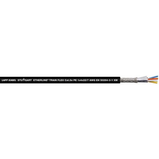 LAPP 2170906/500 ethernetový síťový kabel ETHERLINE® TRAIN FLEX 2 x 2 x 0.34 mm² černá 500 m