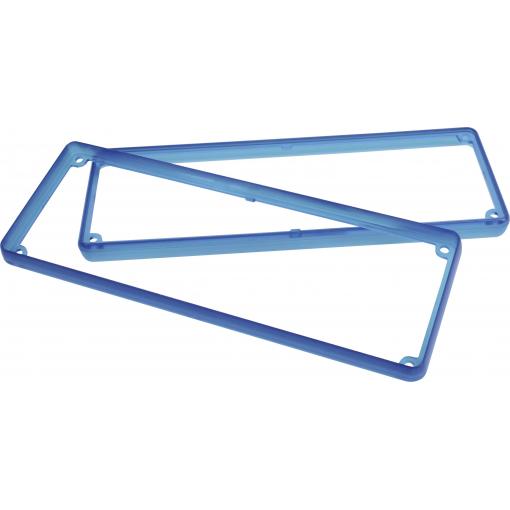 Hammond Electronics 1455UBTBU Rám ABS modrá (transparentní) (d x š x v) 196 x 71 x 11.60 mm 2 ks