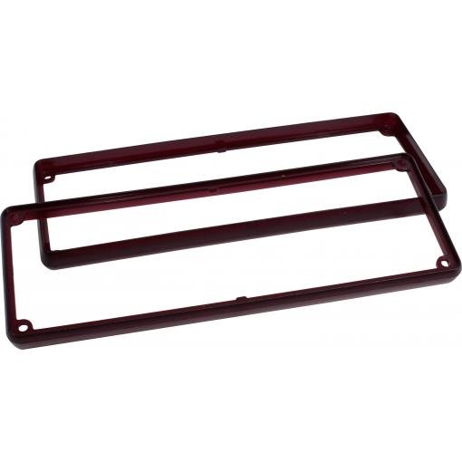 Hammond Electronics 1455UBTRD Rám ABS červená (transparentní) (d x š x v) 196 x 71 x 11.60 mm 2 ks