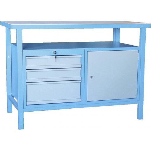 Aerotec 20142020 základní modul pracovního stolu (š x v x h) 1200 x 850 x 600 mm modrá (RAL 5015), šedá (RAL 7001)