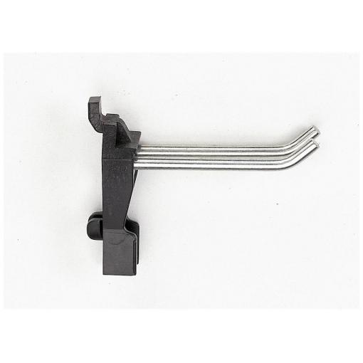 raaco 110747 Hák na nástroje Clip 2-60 mm, dvojitý hák (d x š x v) 27 x 79 x 60 mm 3 ks