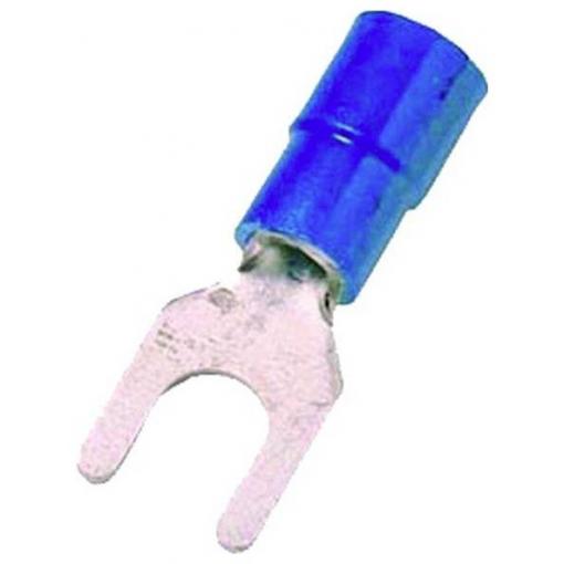Intercable 181182 vidlicové kabelové oko pouze pro pružné žíly 1.50 mm² 2.50 mm² Ø otvoru=4 mm částečná izolace modrá 1 ks Piece