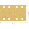 Bosch Accessories 2608901660 Brusný papír pro oscilační brusku Zrnitost 40 (d x š) 133 mm x 80 mm 50 ks