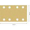 Bosch Accessories 2608901661 Brusný papír pro oscilační brusku Zrnitost 60 (d x š) 133 mm x 80 mm 50 ks