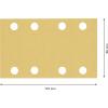 Bosch Accessories 2608901663 Brusný papír pro oscilační brusku Zrnitost 120 (d x š) 133 mm x 80 mm 50 ks