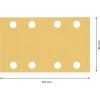 Bosch Accessories 2608901663 Brusný papír pro oscilační brusku Zrnitost 120 (d x š) 133 mm x 80 mm 50 ks