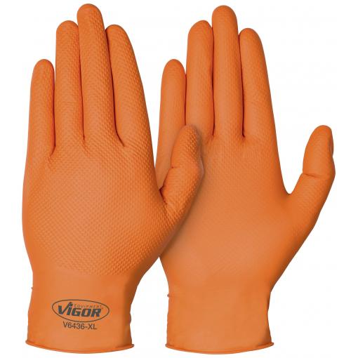 Vigor V6436-XL nitril pracovní rukavice Velikost rukavic: XL 90 ks