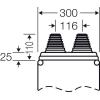 Hensel Mi FP 72 20001026 Příruba (d x š x v) 100 x 300 x 100 mm plast 1 ks