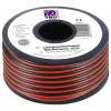 TRU COMPONENTS TC-9202504 reproduktorový kabel 2 x 0.75 mm² černočervená 100 m