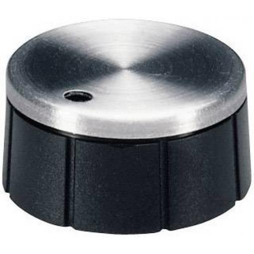OKW A1624260 A1624260 otočný knoflík s označením hliník, černá (Ø x v) 24 mm x 12.4 mm 1 ks