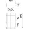 OBO Bettermann 6001444 Mřížkový žlab (d x š x v) 3 m x 150.00 mm x 55.00 mm 3 m