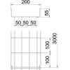 OBO Bettermann 6001420 Mřížkový žlab (d x š x v) 3 m x 200.00 mm x 55.00 mm 3 m