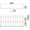 OBO Bettermann 6001452 Mřížkový žlab (d x š x v) 3 m x 500.00 mm x 55.00 mm 3 m