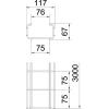 OBO Bettermann 6017436 Mřížkový žlab (d x š x v) 3 m x 100.00 mm x 50.00 mm 3 m