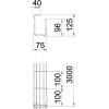 OBO Bettermann 6005526 Mřížkový žlab (d x š x v) 3 m x 75.00 mm x 125.00 mm 3 m