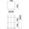 OBO Bettermann 6002404 Mřížkový žlab (d x š x v) 3 m x 150.00 mm x 105.00 mm 3 m