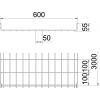 OBO Bettermann 6001085 Mřížkový žlab (d x š x v) 3 m x 600.00 mm x 55.00 mm 3 m