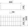 OBO Bettermann 6002466 Mřížkový žlab (d x š x v) 3 m x 500.00 mm x 105.00 mm 3 m