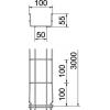 OBO Bettermann 6001416 Mřížkový žlab (d x š x v) 3 m x 100.00 mm x 55.00 mm 3 m