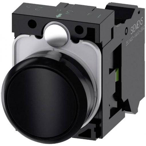 Siemens 3SU11000AB103BA0 3SU1100-0AB10-3BA0 tlačítko plastový přední prstenec, okrouhlý tlačítko černá 1 ks