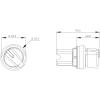 Siemens 3SU10022BF500AA0 3SU1002-2BF50-0AA0 kloubový spínač plastový přední prstenec, s možností osvětlení otočný přepínač černá, modrá 1 x 90 ° 1 ks