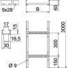 OBO Bettermann 6209612 vodič kabelu (d x š x v) 3 m x 300.00 mm x 60.00 mm 3 m šedá