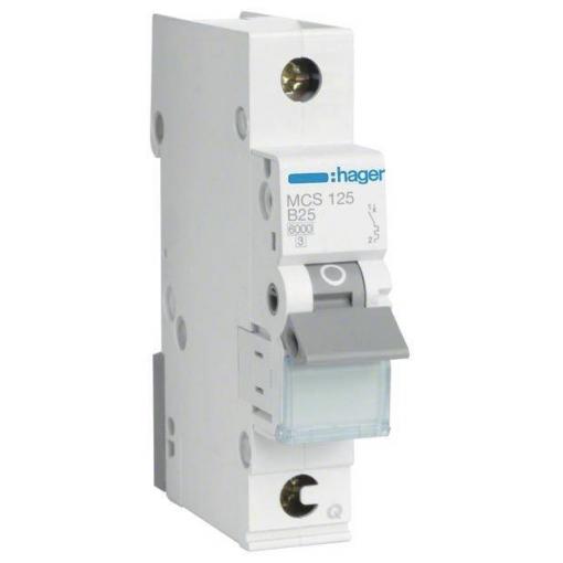 Hager MCS125 MCS125 elektrický jistič 1pólový 25 A 400 V