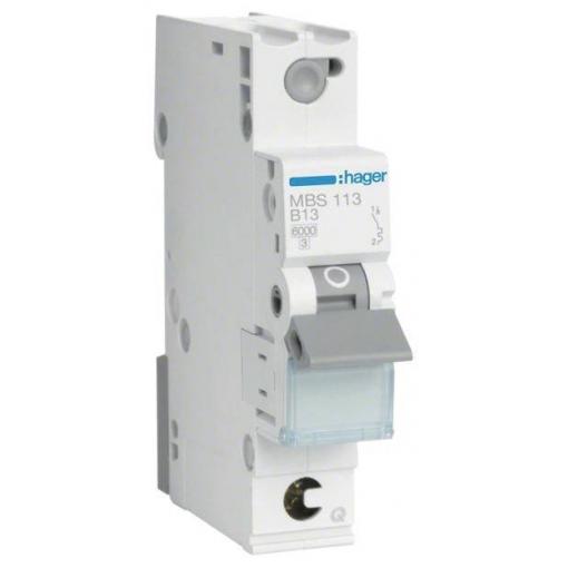 Hager MBS113 MBS113 elektrický jistič 1pólový 13 A 400 V