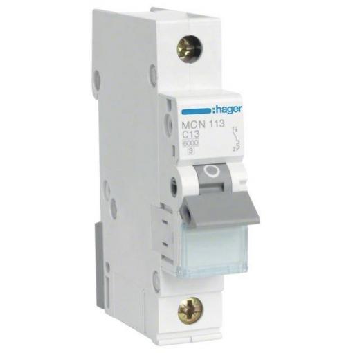 Hager MCN113 MCN113 elektrický jistič 1pólový 13 A 400 V