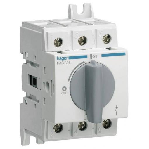 Hager HAC308 HAC308 výkonový odpínač 3pólový 80 A 415 V