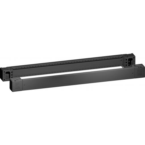Rohový díl VX s clonou v patici, přední a zadní, H: 100 mm, pro B: 1200 mm, ocelový plech 8660007 Rittal Množství: 1 sada
