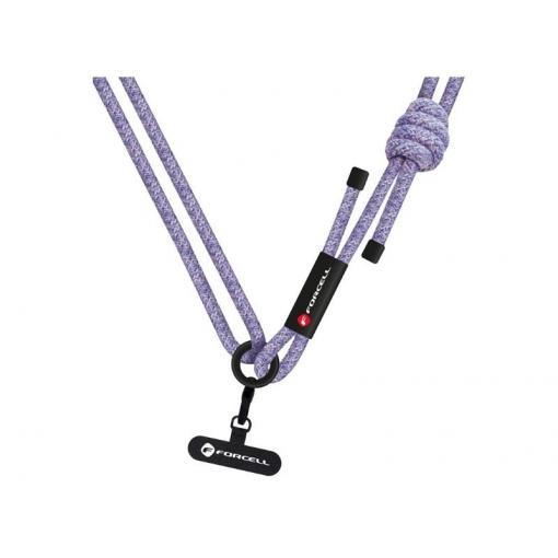 Crossbody šňůrka FORCELL F-Design S10X165 Purple - nastavitelná