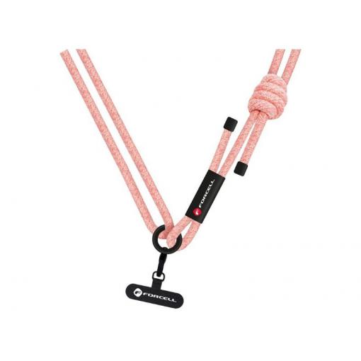 Crossbody šňůrka FORCELL F-Design S10X165 Pink - nastavitelná