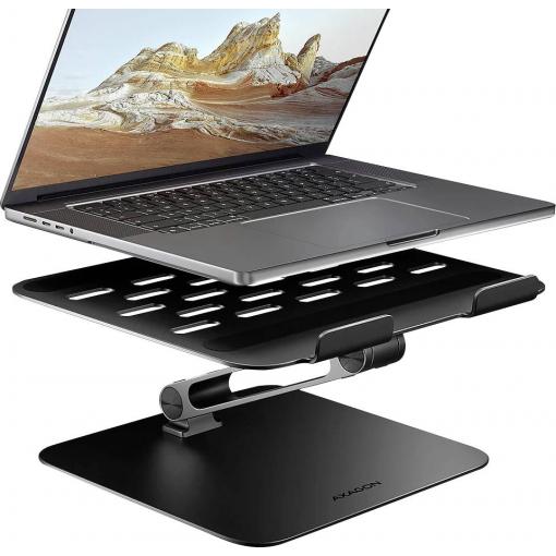 AXAGON podložka pod notebook nastavitelná výška, sklopné