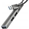 AXAGON HUE-STA USB Hub 4 porty USB-C®, USB-A 5 GBit/s šedá