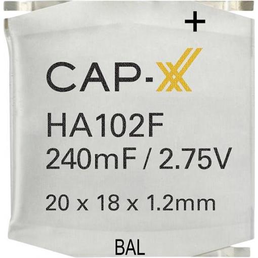 CAP-XX HA102F Superkondenzátor (Super Cap) 240 mF 2.75 V 1 ks Box