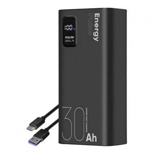 Externí baterie - powerbanka 30000mAh černá