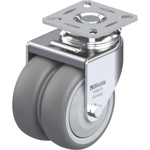 Blickle 574632 LDA-TPA 75KF Dvojité otočné kolečko ve vidlici Ø kola: 75 mm nosnost (max.): 100 kg 1 ks