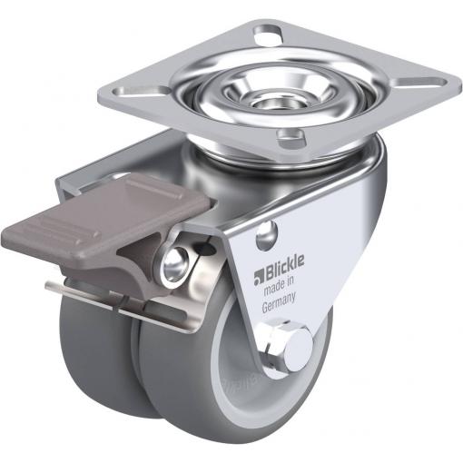 Blickle 555508 LDA-TPA 50G-FI Dvojité otočné kolečko ve vidlici Ø kola: 50 mm nosnost (max.): 80 kg 1 ks
